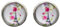 Stechschmuck Ohrstecker Handmade Ohrclips Ohrklemmen Frankreich Paris Eiffelturm Blumen Silber Farben Damen Kinder Kitsch Kawaii 1 Paar Größe Wählbar (Ohrclips 10mm)