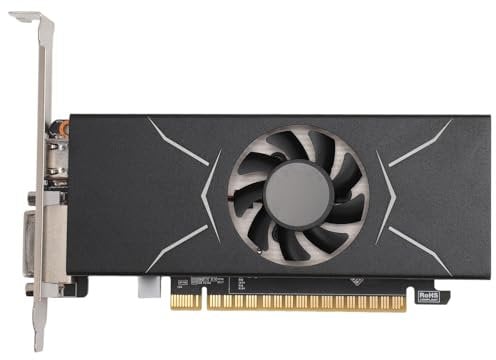 GTX 1050TI Graphics Card, 128Bit 4GB GDRR5 1291/7008MHz, PCI Express 3.0 Gaming Graphics Card, HDMI DVI VGA with Cooling Fan for Office and PC Gaming