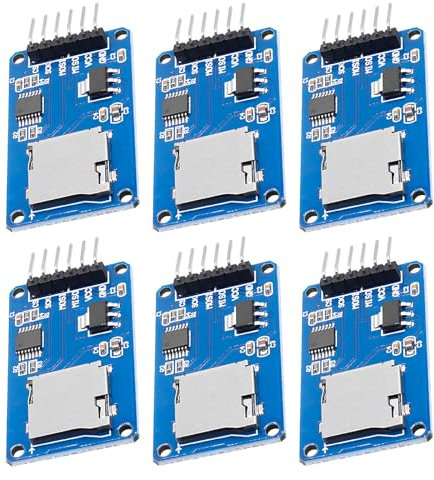 APKLVSR Micro SD TF Karte Modul,SPI Reader Micro Speicher SD TF Karte Memory Card Reader Modul mit Pegelumwandlungschip für Arduino(6 Stück)