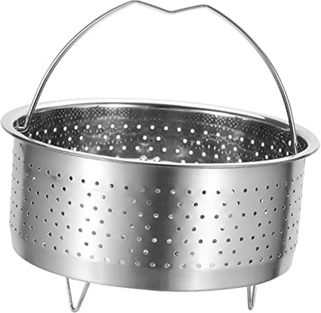 ANSNOW Olla Eléctrica para Alimentos con Vaporizador de Arroz de Acero Inoxidable/Plata/19,80 * 19,80 * 9,00Cm
