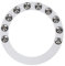 Drum Becken Ringe, Becken Ching Ringe, Bass Drum Tamburin Snare Drum Effekt Glocke 36cm, Silber