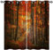 ANHOPE Herbst Wald Baum Pfad Vorhänge mit Ösen Weich Gardinen Blickdichte Thermo Vorhang Blackout Curtain Schlafzimmer Wohnzimmer Verdunklungsvorhänge 2er Set H 175 x B 140 cm