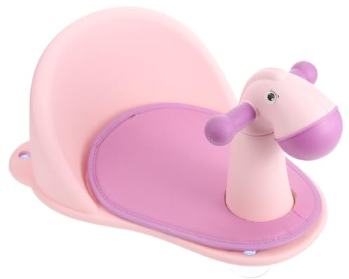 GARVALON Babysitz Für Badewanne Rutschfester Stabiler Für Kleinkinder Geeignet Für Monate Mit Rückenlehne Für Niedliches Design Pferdemotiv