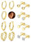 CASSIECA 8 Paar Ohrring Set, Ohrstecker Gold, 316L Chirurgenstahl Medizinische Ohrringe Set Cubic Zirkonia Runde Creolen Hypoallergene Knorpel Huggie Hoop Ohrringe Mehrfach-Piercing Ohr