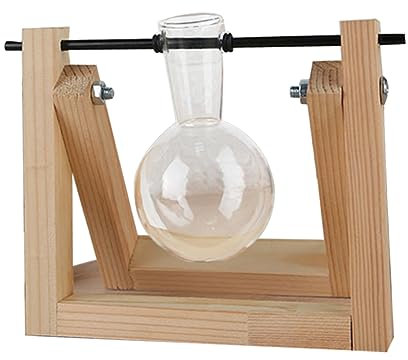 Cabilock Pflanzgefäß Aus Holz Blumenvase Dekoration Glasvasen Blumenbank Behälter Zwiebelvase Pflanzentopf Bambus