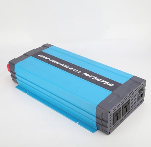 KX-ENERGIE 3000W/6000W Reine Sinuswelle Wechselrichter 96VDC auf 220/230VAC Off Grid Inselwechselrichter Spannungswandler für Solar,Wohnmobil, LKW,mit EU Steckdose und 5V/2A USB-Ladeanschlüssen