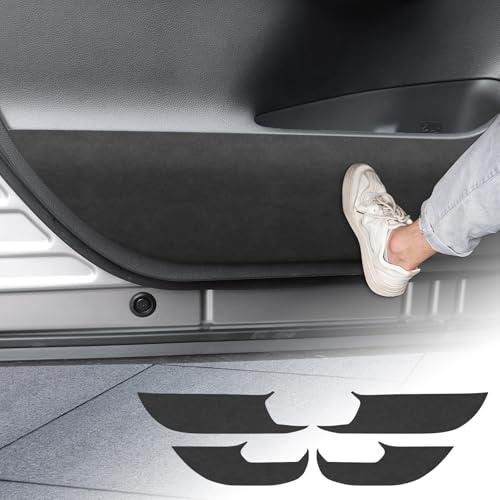 FDAIUN Auto Tür Anti Kick Pad Für Toyota RAV4 Zubehör 2019-2025 Hybrid Flanell Anti Tritt Polster Schützende Aufkleber Innenraumaufkleber Selbstklebende Seitenkante 4Stück