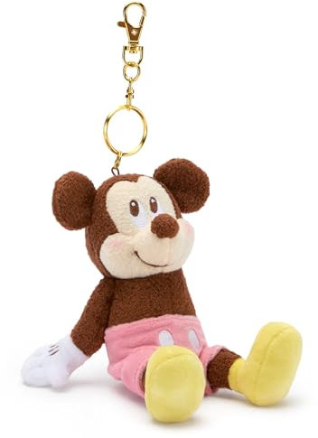 Disney Store Official Peluche Porte-clés Mickey Mouse, 18 cm/7, Peluche avec Porte-clés Amovible, Convient aux Enfants à partir de 1 an