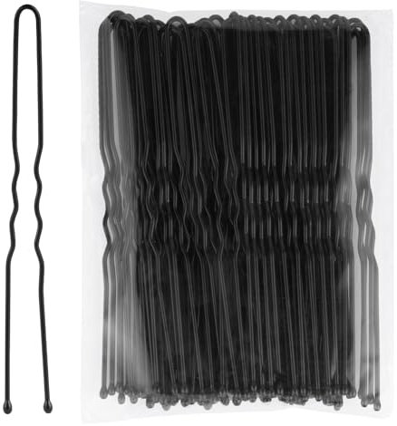50 Stück Haarnadeln Schwarz, Bobby Pins Schwarz, 7cm Haarklammern für Damen Hair Pin, U-förmige Haarnadeln Haarklemmen, Metall Haarspangen für Frauen Mädchen Hairstyling Hochsteckfrisuren