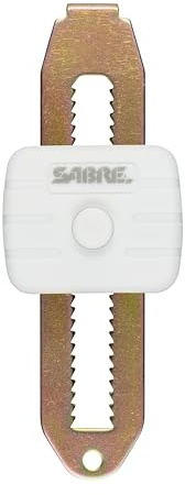 SABRE Compact Travel Door Lock, Portable Security Lock for Travel, Hotels, & Rentals, Withstands 650 lbs of Force, Installs in Seconds, No Tools Required, Lightweight & Small for Easy Carry