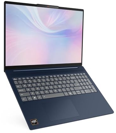 Lenovo IdeaPad Slim 5 con procesador AMD Ryzen AI 7 350, WUXGA de 16 pulgadas (1920 x 1200), pantalla táctil IPS, memoria DDR5 de 16 GB, almacenamiento de 512 GB, CoPilot+, Wi-Fi 7, cámara híbrida FHD