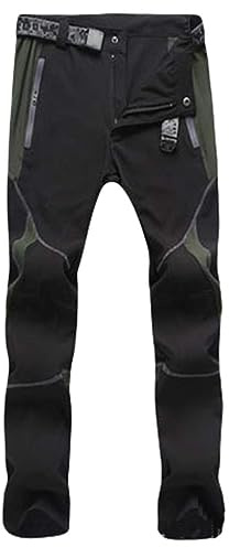 Softshellhose Herren Wasserdicht Wanderhose Herren Damen Winddicht Outdoorhose Outdoor Atmungsaktiv Trekkinghose Schwarz Skihose Stretch Lang Trainingshose Schnell Trockend Wanderhose