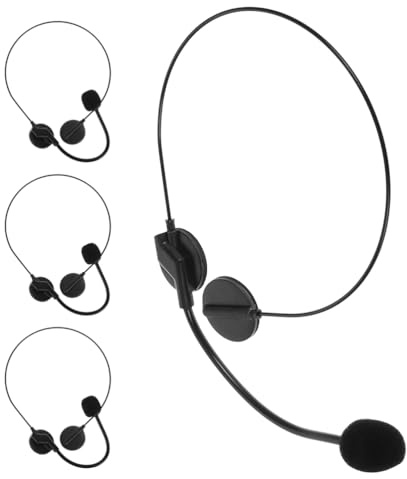 FUNNETOYU Cosplay Headset mit Leichtem Komfort Kostümzubehör aus Kunststoff 4 Stück in Schwarz Vielseitig Einsetzbar für Themenpartys und Kostümfeste