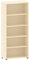 Dila GmbH Aktenregal 5 Fächer versch. Farben | Büroregal 5 OH aus Holz | Ordnerregal Standregal H183 x B80 x T40 cm | höhenverstellbare Regalböden u. Stellfüße | Made in Germany (Ahorn)