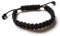 Bracelet tibétain homme noir en fil de soie. Bracelet ajustable, fait main. Mode hommes