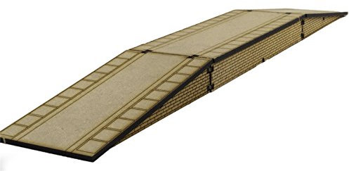WWS Spur 00/H0 Bahnsteig mit Auf- und Abfahrrampe - Modellbahn MDF Landschaft Modellbau