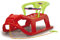 JAMARA 460366 - Snow Play Schlitten mit Lehne Snow-Star 90cm rot - Rückenlehne inkl. Sicherheitsband, ergonomischer Sitz, Metallkufen, Kippschutz, robuster Kunststoff, Seil mit Griff zum Ziehen, 3KG