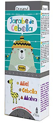 DRASANVI JARABE DE CEBOLLA PARA NIÑOS - Miel + Extracto de cebolla + Malva - Ayuda a suavizar la garganta - SIN GLUTEN - Sabor FRUTAS DEL BOSQUE - 250ml