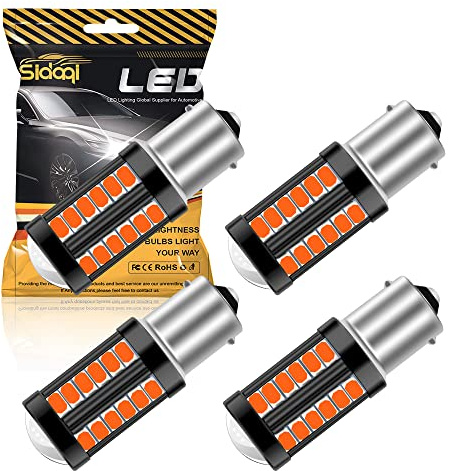 Sidaqi 1156 BA15S P21W Ampoules LED 5630 33SMD Rouge 900LM Remplacer pour Feu de Recul Frein Position Stationnement Arrière Antibrouillard RV 12-30V 3.6W (paquet de 4)