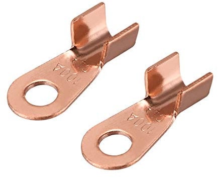sourcing map OT-100A Open-End Copper Crimp Terminal Lugs AWG 8-4 Battery Cable Connector 2pcs