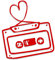 Decus Kassettenliebe XL 0319 (rot) // Sticker OEM JDM Style Aufkleber