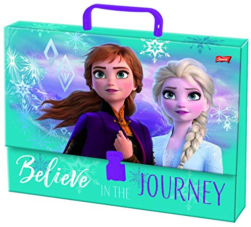 Goldkids Frozen Eiskönigin Sammelmappe Zeichenbox Kinder-Mappe Sammelbox mit Griff A4 Ola