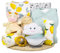 PEKEL'S Geschenkbox für Neugeborene | Newborn Baby Layette | Unisex Baby Basket mit Babydecke, Kleidung, Plüschtier und essentiellem Zubehör | Geschenkset für BabyShower & Geburt (Gelb)