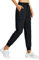 Libin Damen Cargohose Jogginghose Leichter Trekkinghose Wanderhose Schnelltrocken Wasserdicht Outdoorhose Sportlich Freizeit Reise, Schwarz, M