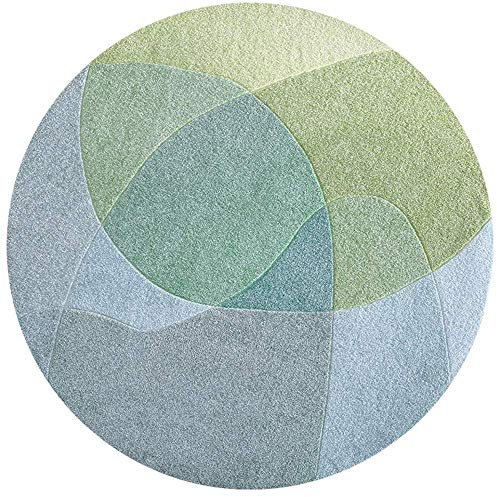 Superweicher Wohnzimmerteppich Runder Teppich Teppiche rutschfeste Unterlage für Wohnzimmer Schlafzimmer Arbeitskorridor Moderne Computerstuhlmatten (Farbe: # 2, Größe: 170cm)