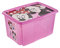 keeeper Minnie Boîte de Rangement avec Couvercle, Pivotante et Empilable, Pour Enfants, 45 L, Paulina, Rose