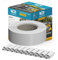WDB Basic Line - Bandes Brise-Vue en PVC pour Panneaux Double Fil - Brise-Vue pour clôture de Jardin - Clôture à Double Fil - 47,5 mm × 35 m + 20 Clips de Fixation - Rails de Serrage Blanc