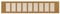 80x400mm / 3x16 inch Gold Aluminium Ventilation Grille - Air Vent Furniture Cover