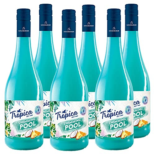 KATLENBURGER - Tropica Swimming Pool | Trinkfertiger Erfrischer aus spritzigem Fruchtwein mit Kokosnuss, Ananas und Orange Geschmack. Inhalt: 6x 0,75l mit 7% vol.