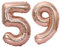 40 Zoll Luftballons Zahl 59 Rose Gold,Nummer 59 Luftballon Rosegold frau Luftballons 59. Geburtstag deko frauen damen Folienballon 59 Rose Gold 59 Ballons Große,Riese Heliumfolie Ballon 59(number 59)