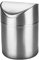 ETRAVEL Mini Desktop Trash Can with Lid, Brushed Stainless Steel Swing Bin, Small Desk Bin Indoor Dustbin, 12 * 12 * 16.5CM, 1.5L