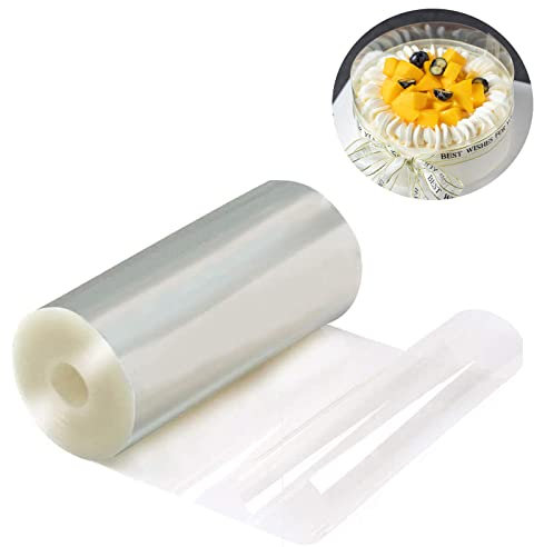 Cake Decorating, Cake Collars 16cm x 10m, Acetate Rolls, Clear Cake Strips, Transparent Cake Rolls, Mousse Cake Acetate Sheets for Chocolate Mousse Baking Decorate