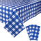 Kesfey 3 Pack blau 54x108 Zoll Gingham Tischdecken, Kunststoff Einweg Karierten Tischdecke wasserdicht Party Rechteck Tischdecken für Parteien und Picknick