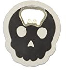 FISURA - Abrebotellas original con forma de calavera. Abridor de botellas de cerveza negro. Regalo de cerveza. Fabricado en ABS y metal. 6 x 7 cm.