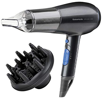 Taurus - Secador de pelo 2200W | 2 velocidades y 3 temperaturas | Japan Technology | Golpe de aire Frío/Caliente | Filtro extraíble | Concentrador y Difusor