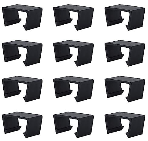 suaywo 12 Pieces Rattan Möbel Verbinder Sofa Clip Halteklammern Möbel Gartenmöbel Verbinder Clips Polyrattan Möbel Clips for Patio Furniture Outdoor Couch Black Connection Clips