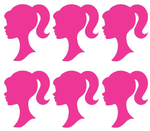 Doll Style Acrylic Cake Charm Topper - Pack of 6