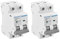 Heschen Lot de 2 disjoncteurs miniatures DC HSB6C-DC, 2 pôles, DC500V 63A, Disjoncteur de puissance photovoltaïque, pour système photovoltaïque solaire, panneaux solaires, système de treillis (63A)
