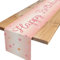 Tischläufer Geburtstag Rosegold, Tischdecke Geburtstag mit Rosegold Konfetti , Happy Birthday Tischläufer zum Geburtstag, Tischdeko Geburtstag für Junge Mädchen Party Geburtstagsdeko, 180 x 35 cm