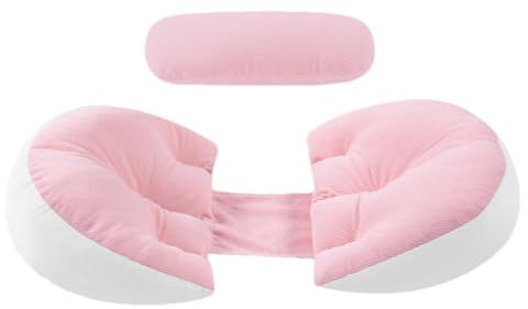PASSI Oreiller de grossesse | Coussin de maternité pour dormir sur le côté | Oreiller ergonomique respirant avec housses amovibles pour femme enceinte