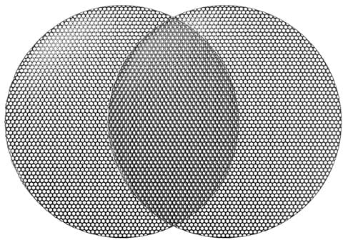 X AUTOHAUX Universal 4.5 Inch Speaker Grills Mesh for Audio Subwoofer 120x6.5mm Grille without Frame Black - Pack of 2
