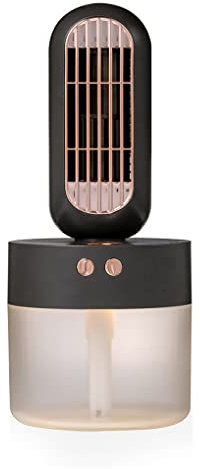 dijiusidy Ventilador de pulverización de Niebla de Agua Ajustable Apagado automático Humidificador de Cabeza móvil Verano portátil Deportes al Aire Libre Refrigeración por pulverización, Negro