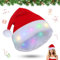 Leonshco Weihnachtsmütze, Weihnachtsmütze mit Licht, Weihnachtsmütze Lustig, Weihnachtsmützen Erwachsene, Nikolausmütze Kinder, Weihnachtsmütze Glitzer für Cosplay Weihnachten Karneval Party Geschenk