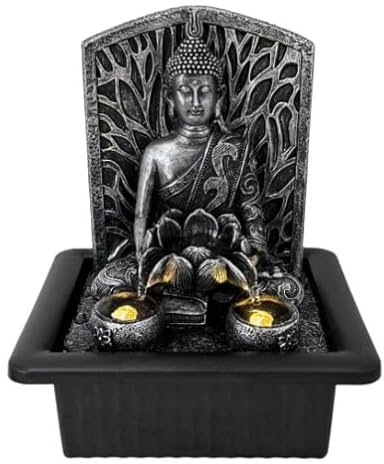 Peaceful Buddha Water Fountain Beautifully Crafted With LED Lights