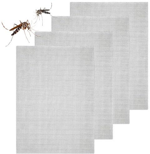 4 Packs Wire Mesh Panels 20 Mesh,A4 Size Stainless Rodent Wire Mesh Sheet Air Brick Covers Mesh,Multipurpose Insect, Rodent Mesh for Window Door Airbricks Vent Filter 210 X 300mm