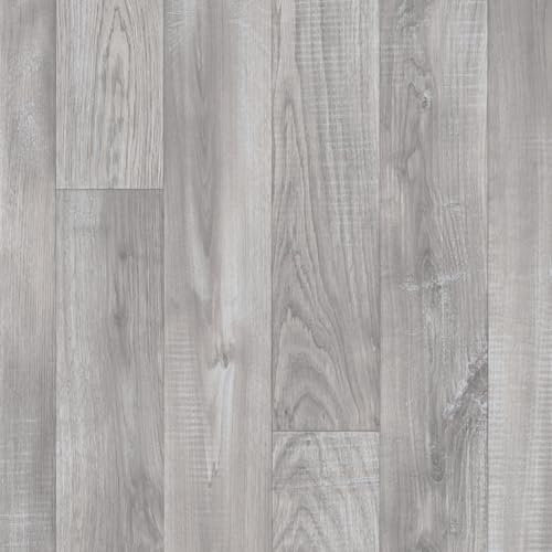 VINYL FLOORING UK Grey Modern Wood Effect Anti-Slip Vinyl Flooring for Kitchen, Bathroom, & Living Room, 2.8mm Thick Cushion Backed Vinyl Sheet, 15 Years Warranty-2 X 3 mt